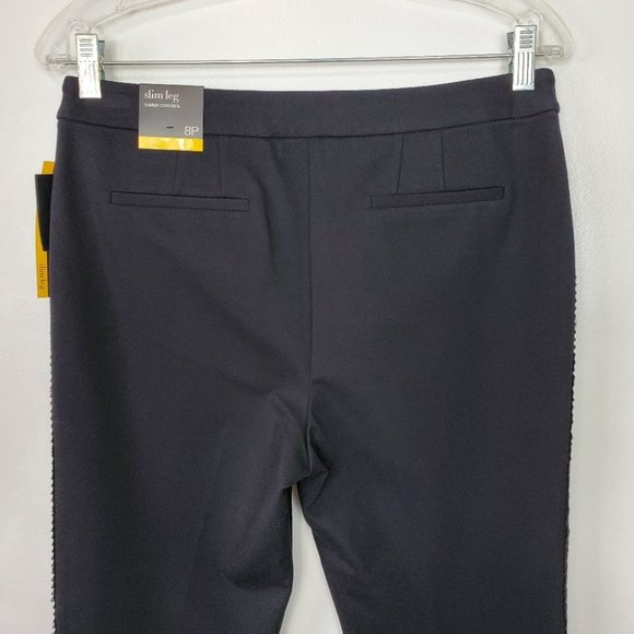 Alfani Black Slim Leg Tummy Control Classic Timeless Career Pants NWT Size 8P - Picture 6 of 11